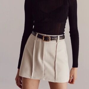 Dissh Bone Rowan High Waisted Mini Skort Skirt - 6